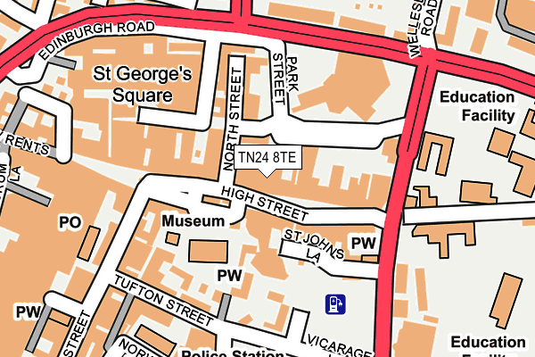 TN24 8TE map - OS OpenMap – Local (Ordnance Survey)