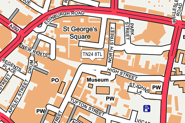 TN24 8TL map - OS OpenMap – Local (Ordnance Survey)