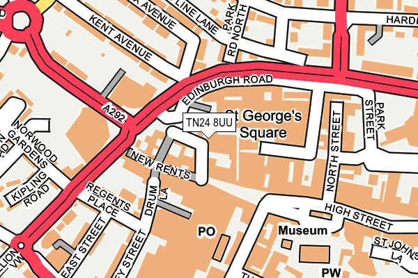 TN24 8UU map - OS OpenMap – Local (Ordnance Survey)