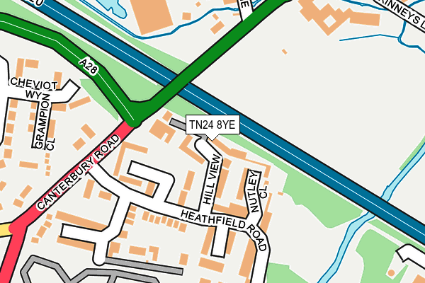 TN24 8YE map - OS OpenMap – Local (Ordnance Survey)