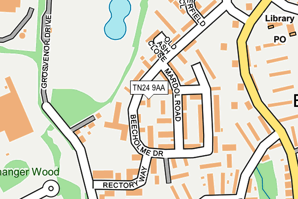 TN24 9AA map - OS OpenMap – Local (Ordnance Survey)