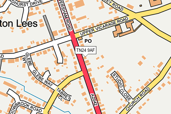 TN24 9AF map - OS OpenMap – Local (Ordnance Survey)