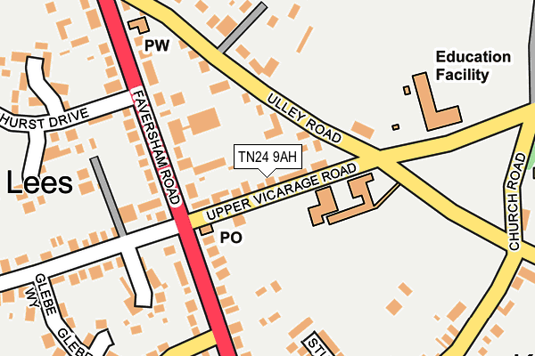 TN24 9AH map - OS OpenMap – Local (Ordnance Survey)