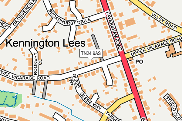 TN24 9AS map - OS OpenMap – Local (Ordnance Survey)