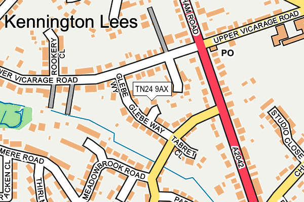 TN24 9AX map - OS OpenMap – Local (Ordnance Survey)