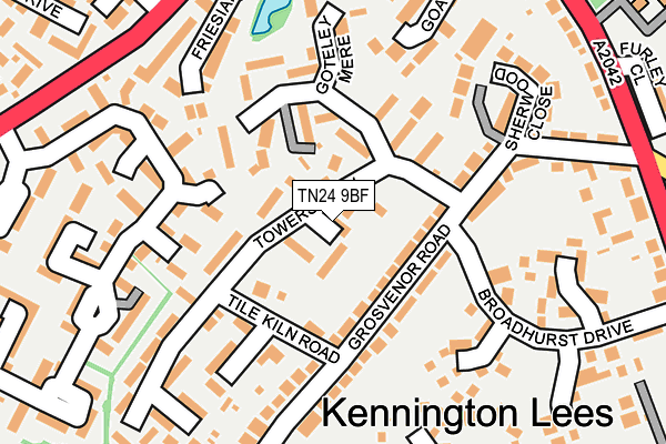 TN24 9BF map - OS OpenMap – Local (Ordnance Survey)