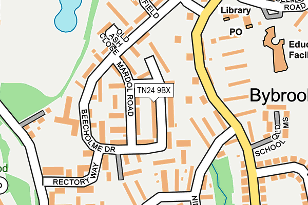 TN24 9BX map - OS OpenMap – Local (Ordnance Survey)