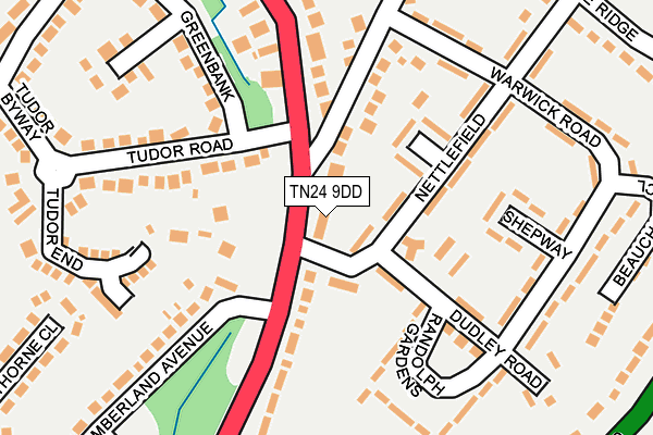 TN24 9DD map - OS OpenMap – Local (Ordnance Survey)