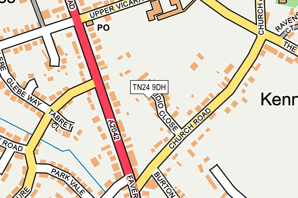 TN24 9DH map - OS OpenMap – Local (Ordnance Survey)