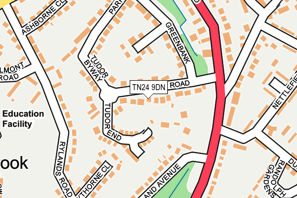 TN24 9DN map - OS OpenMap – Local (Ordnance Survey)