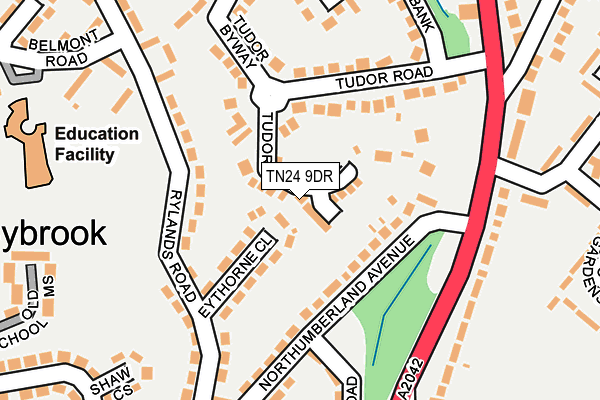 TN24 9DR map - OS OpenMap – Local (Ordnance Survey)