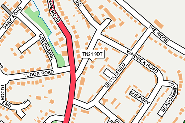TN24 9DT map - OS OpenMap – Local (Ordnance Survey)