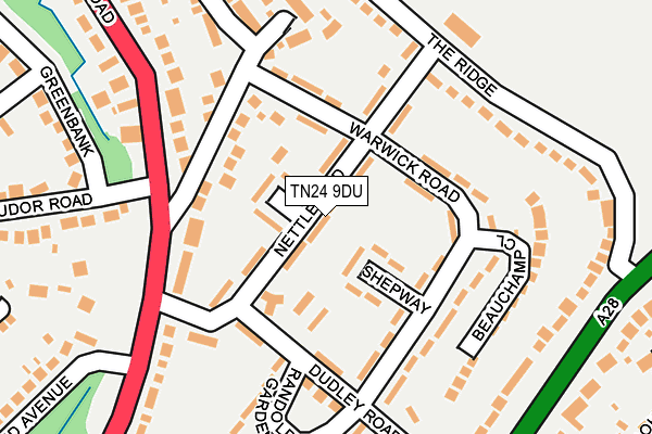 TN24 9DU map - OS OpenMap – Local (Ordnance Survey)