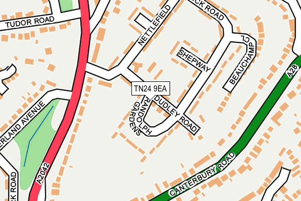 TN24 9EA map - OS OpenMap – Local (Ordnance Survey)