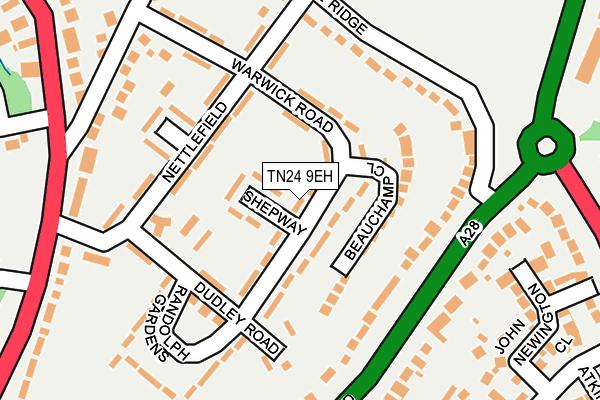 TN24 9EH map - OS OpenMap – Local (Ordnance Survey)