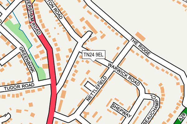 TN24 9EL map - OS OpenMap – Local (Ordnance Survey)