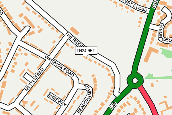 TN24 9ET map - OS OpenMap – Local (Ordnance Survey)