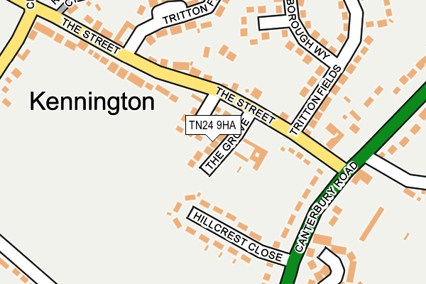 TN24 9HA map - OS OpenMap – Local (Ordnance Survey)