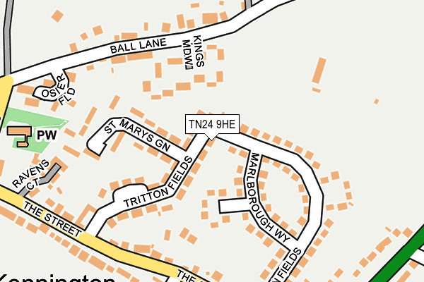 TN24 9HE map - OS OpenMap – Local (Ordnance Survey)