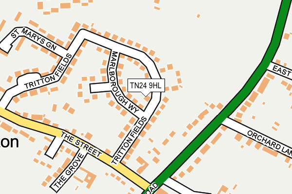 TN24 9HL map - OS OpenMap – Local (Ordnance Survey)