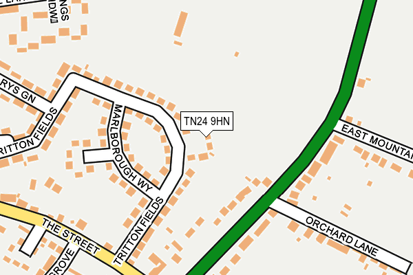 TN24 9HN map - OS OpenMap – Local (Ordnance Survey)