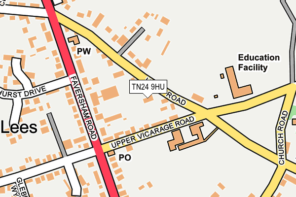 TN24 9HU map - OS OpenMap – Local (Ordnance Survey)