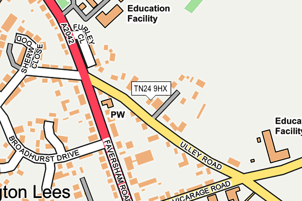 TN24 9HX map - OS OpenMap – Local (Ordnance Survey)