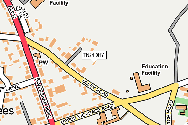 TN24 9HY map - OS OpenMap – Local (Ordnance Survey)
