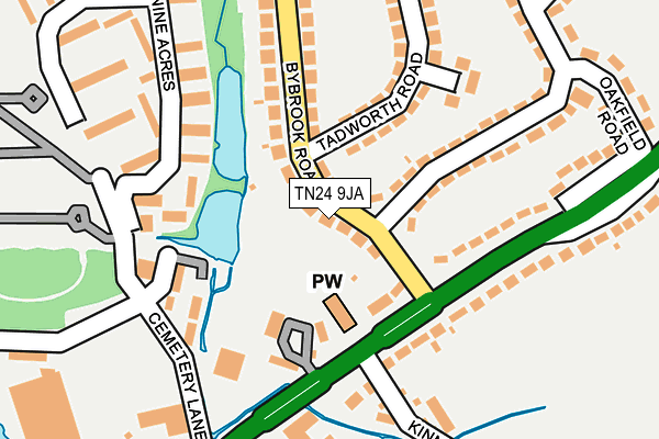 TN24 9JA map - OS OpenMap – Local (Ordnance Survey)