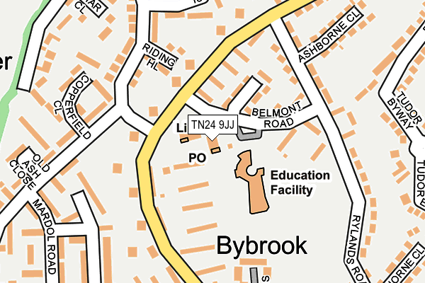 TN24 9JJ map - OS OpenMap – Local (Ordnance Survey)