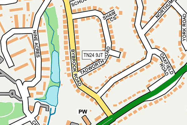 TN24 9JT map - OS OpenMap – Local (Ordnance Survey)