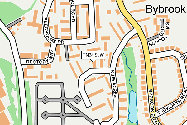 TN24 9JW map - OS OpenMap – Local (Ordnance Survey)