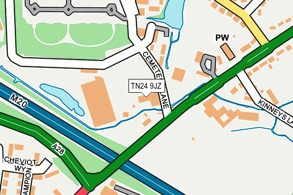 TN24 9JZ map - OS OpenMap – Local (Ordnance Survey)