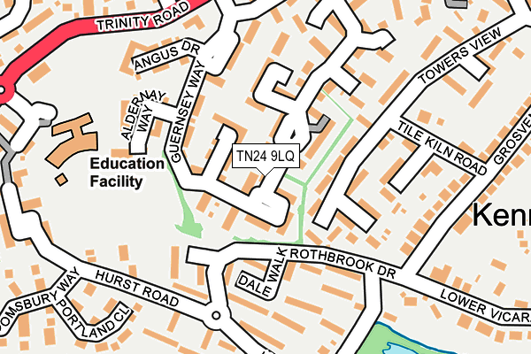 TN24 9LQ map - OS OpenMap – Local (Ordnance Survey)