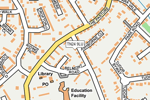 TN24 9LU map - OS OpenMap – Local (Ordnance Survey)