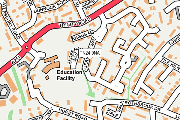 TN24 9NA map - OS OpenMap – Local (Ordnance Survey)