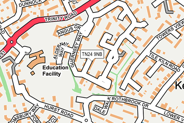TN24 9NB map - OS OpenMap – Local (Ordnance Survey)