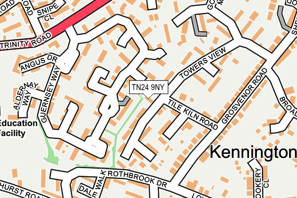TN24 9NY map - OS OpenMap – Local (Ordnance Survey)