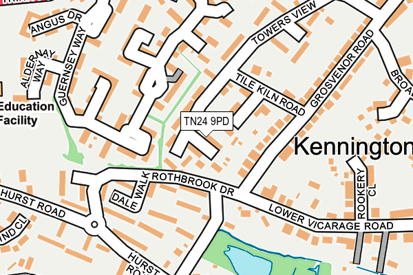 TN24 9PD map - OS OpenMap – Local (Ordnance Survey)