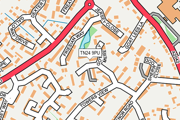 TN24 9PU map - OS OpenMap – Local (Ordnance Survey)