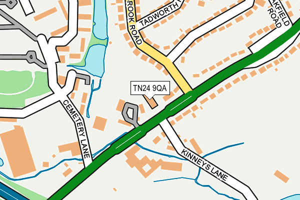 TN24 9QA map - OS OpenMap – Local (Ordnance Survey)