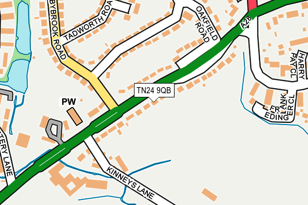 TN24 9QB map - OS OpenMap – Local (Ordnance Survey)