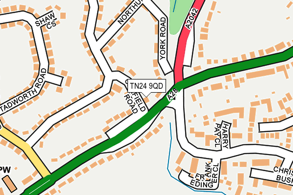 TN24 9QD map - OS OpenMap – Local (Ordnance Survey)