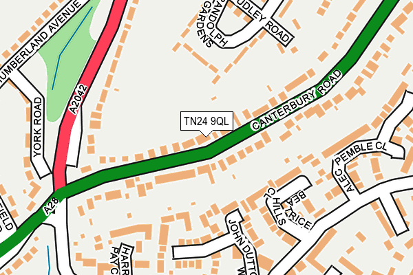 TN24 9QL map - OS OpenMap – Local (Ordnance Survey)