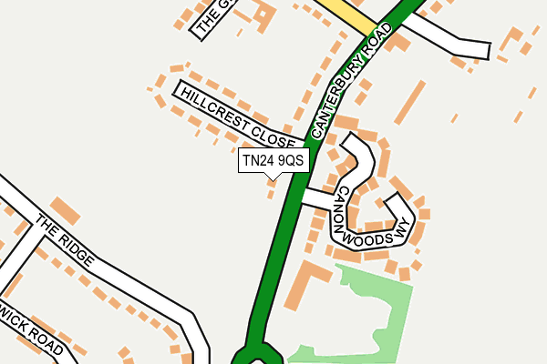 TN24 9QS map - OS OpenMap – Local (Ordnance Survey)