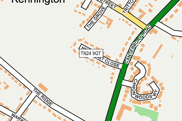 TN24 9QT map - OS OpenMap – Local (Ordnance Survey)