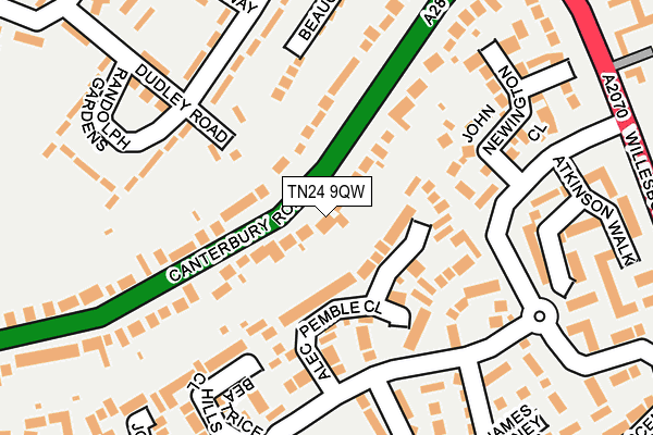TN24 9QW map - OS OpenMap – Local (Ordnance Survey)