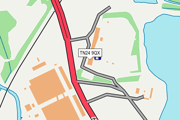 TN24 9QX map - OS OpenMap – Local (Ordnance Survey)