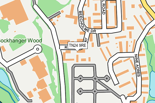 TN24 9RE map - OS OpenMap – Local (Ordnance Survey)