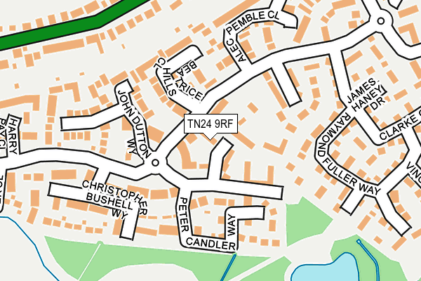 TN24 9RF map - OS OpenMap – Local (Ordnance Survey)